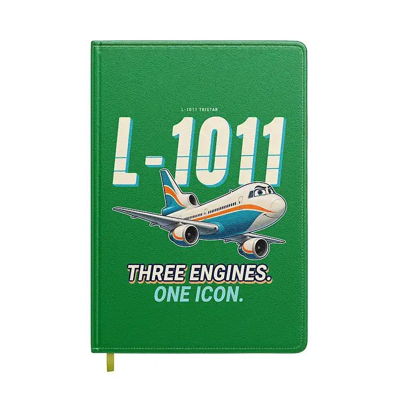 L-1011 TriStar - Cartoon - Notebook - Green