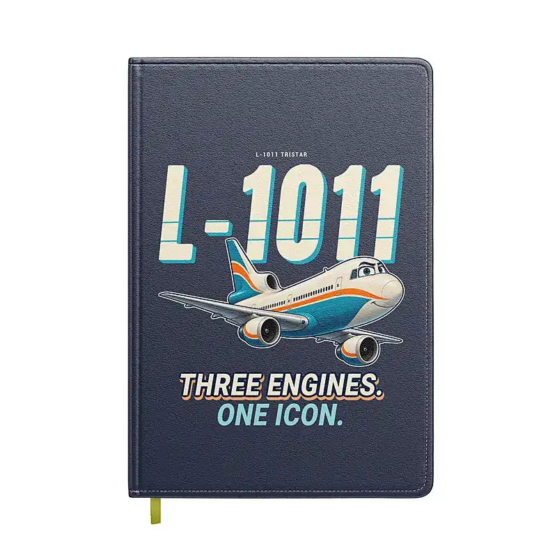 L-1011 TriStar - Cartoon - Notebook - Navy Blue
