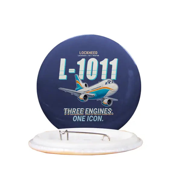 L-1011 TriStar - Cartoon - Pin - Navy Blue