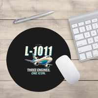 Thumbnail for L-1011 TriStar - Cartoon - Round Mouse Pad - Black