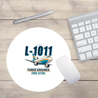 Thumbnail for L-1011 TriStar - Cartoon - Round Mouse Pad - White