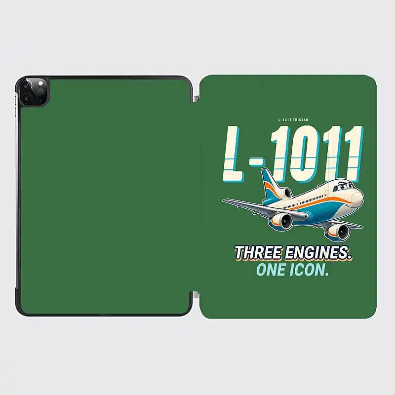 L-1011 TriStar - Cartoon - iPad Case - Green