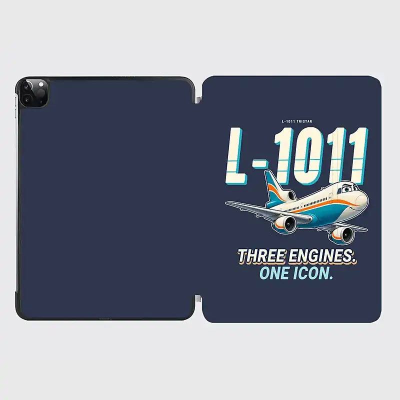L-1011 TriStar - Cartoon - iPad Case - Navy Blue