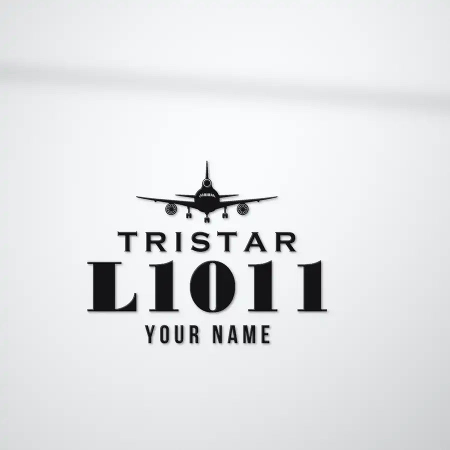 L-1011 TriStar - Heritage Die-Cut - Black + Name - Die-Cut - Close-up