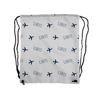 Thumbnail for Lockheed L-1011 TriStar - Drawstring Bag - 3D Pattern - Light Gray