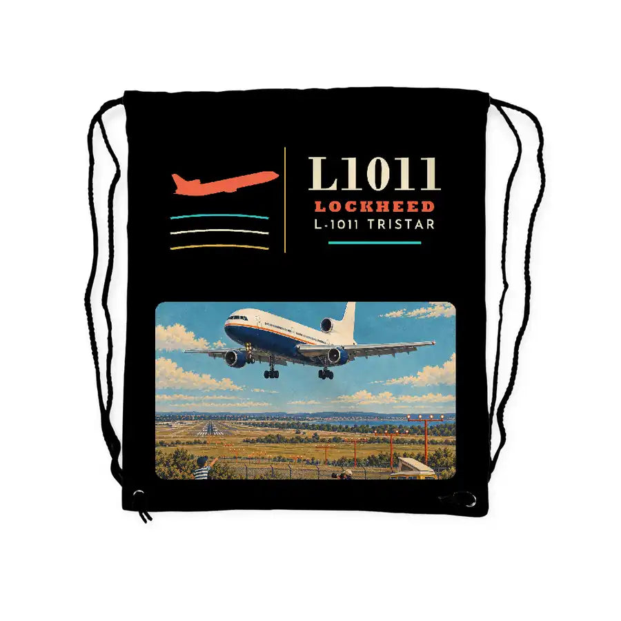 Lockheed L-1011 TriStar - Drawstring Bag - Classic - Black