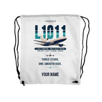 Thumbnail for Lockheed L-1011 TriStar - Drawstring Bag - Original + Name - White