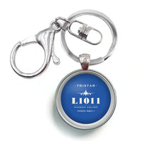 Thumbnail for L-1011 TriStar - Heritage - Circle Key Chain - Blue