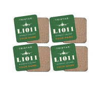 Thumbnail for L-1011 TriStar - Heritage + Name - Coaster Set - Green