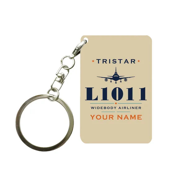 L-1011 TriStar - Heritage + Name - Key Chain - Beige