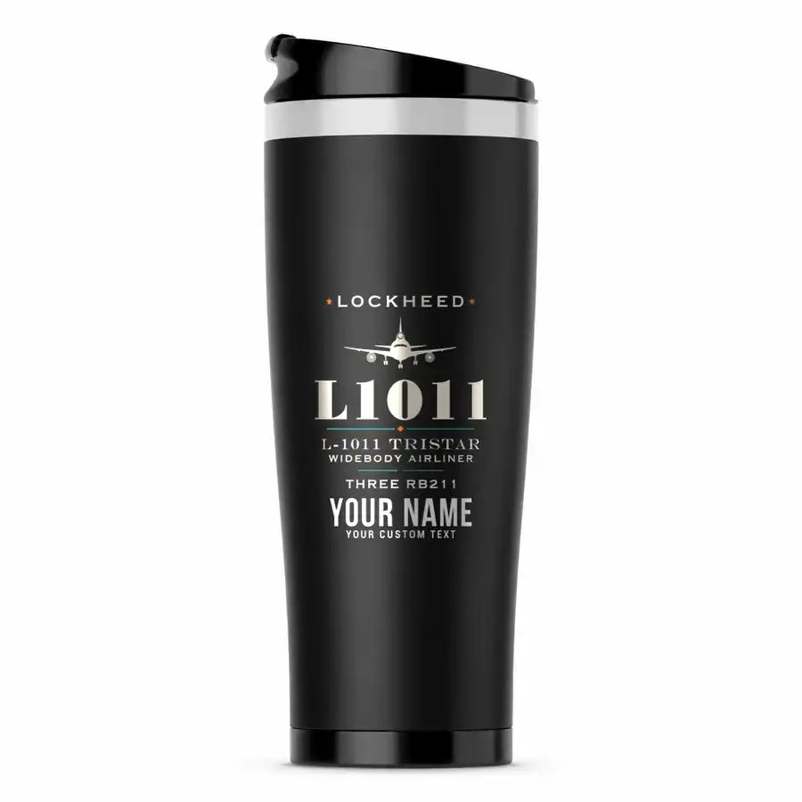 L-1011 TriStar - Heritage + Name - Stainless Steel (No Holder) - Black