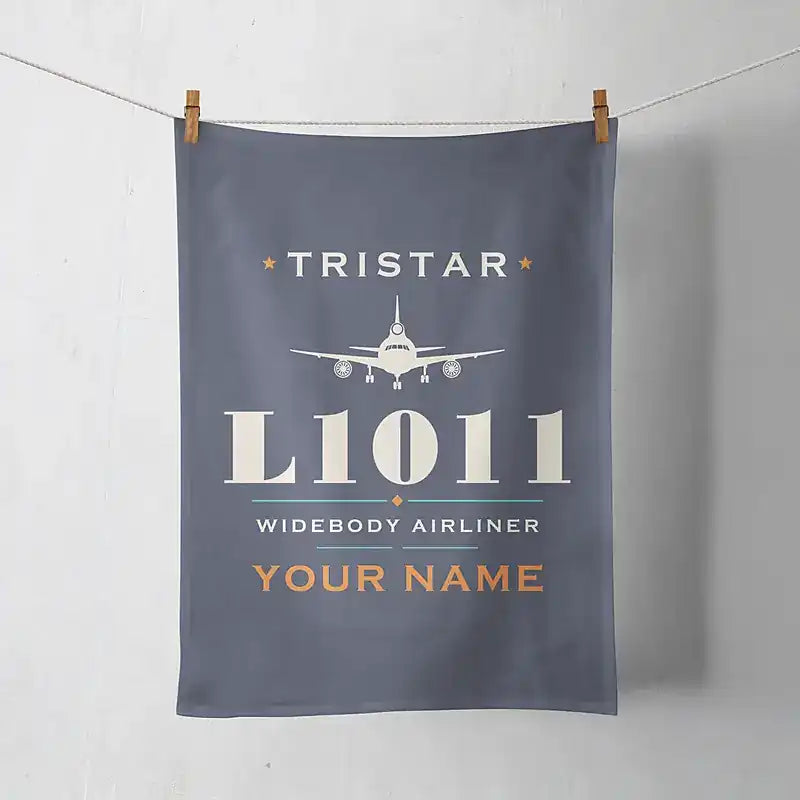 L-1011 TriStar - Heritage + Name - Towel - Navy Blue