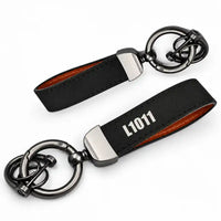 Thumbnail for L-1011 TriStar - Leather Key Chain - Horseshoe Buckle - Tag - Black