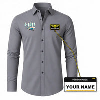 Thumbnail for L-1011 TriStar - Long Sleeve Shirt - Cartoon - Gray + NAME