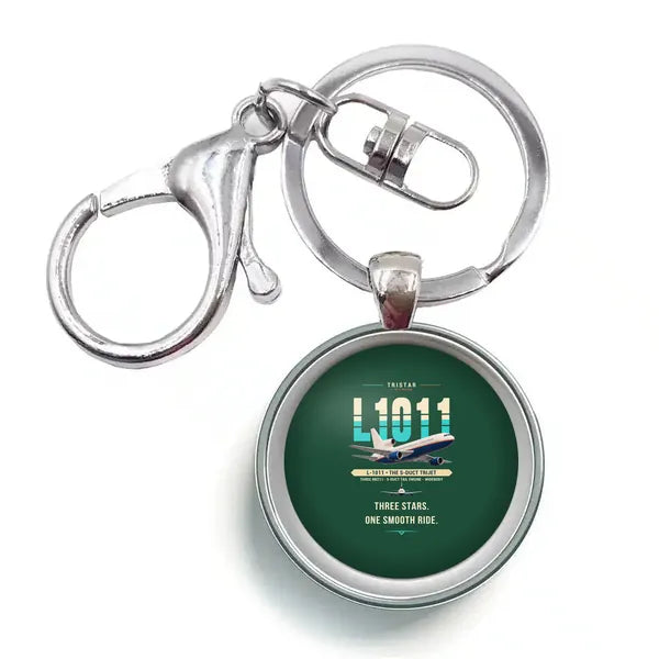 L-1011 TriStar - Original - Circle Key Chain - Dark Green