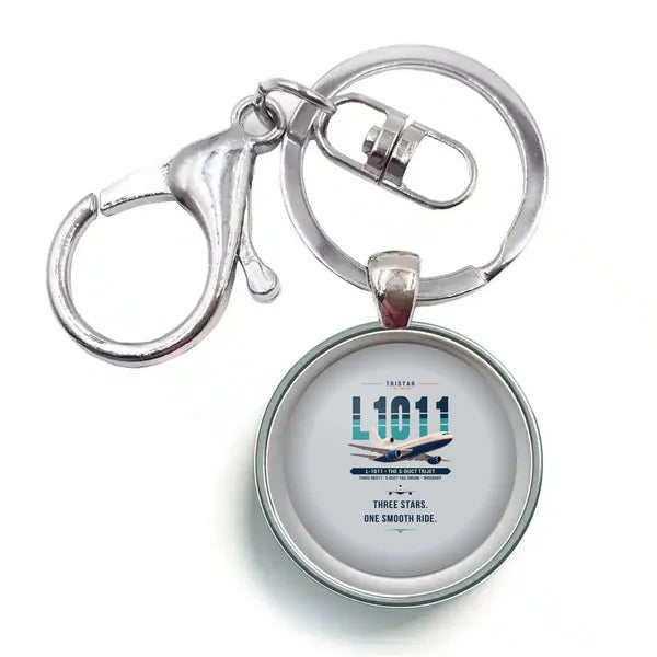 L-1011 TriStar - Original - Circle Key Chain - Light Gray