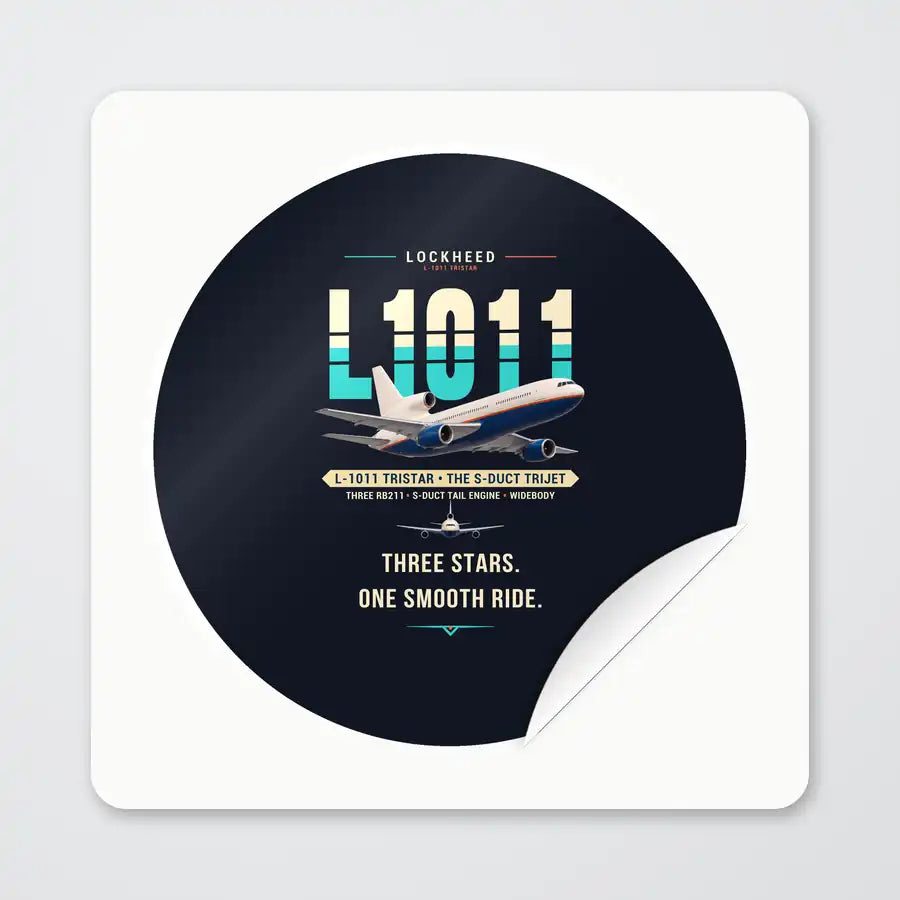 L-1011 TriStar - Original - Circle Sticker - Peel