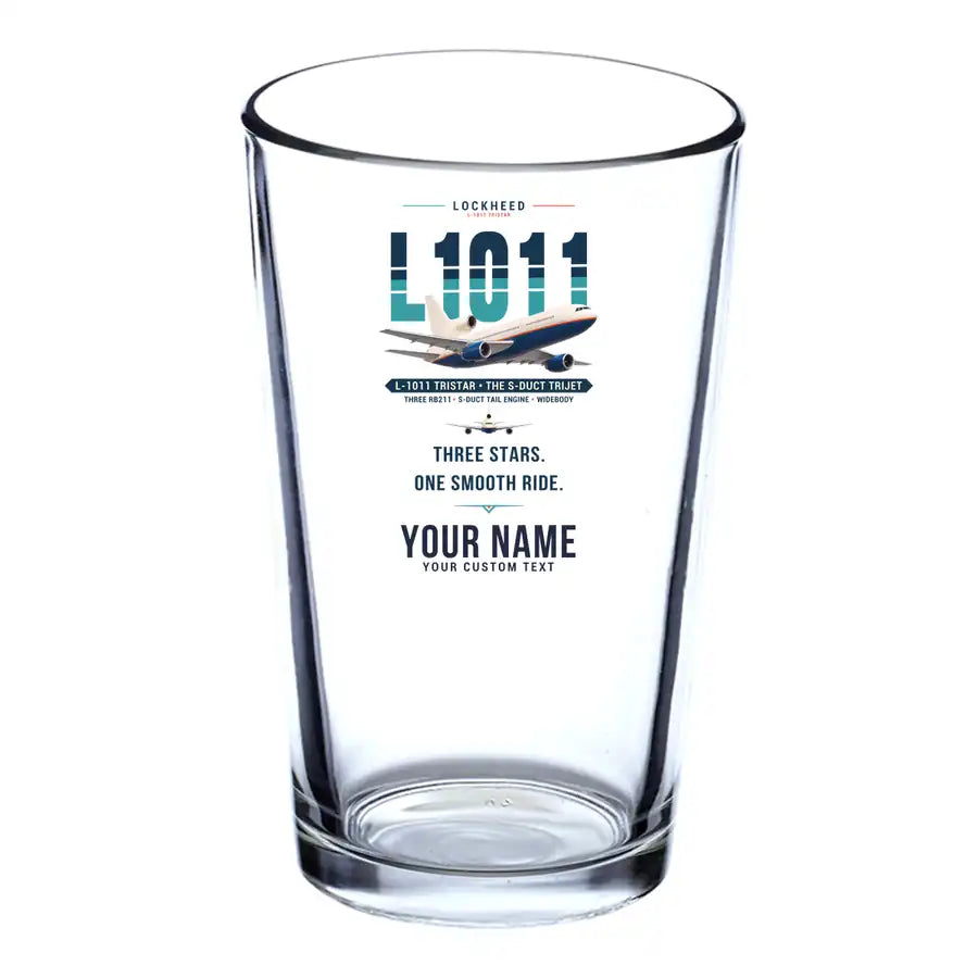 L-1011 TriStar - Original + Name - Beer & Water Glass