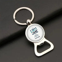 Thumbnail for L-1011 TriStar - Original + Name - Bottle Opener Key Chain - White
