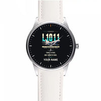 Thumbnail for L-1011 TriStar - Original + Name - Leather Strap - White Leather Strap