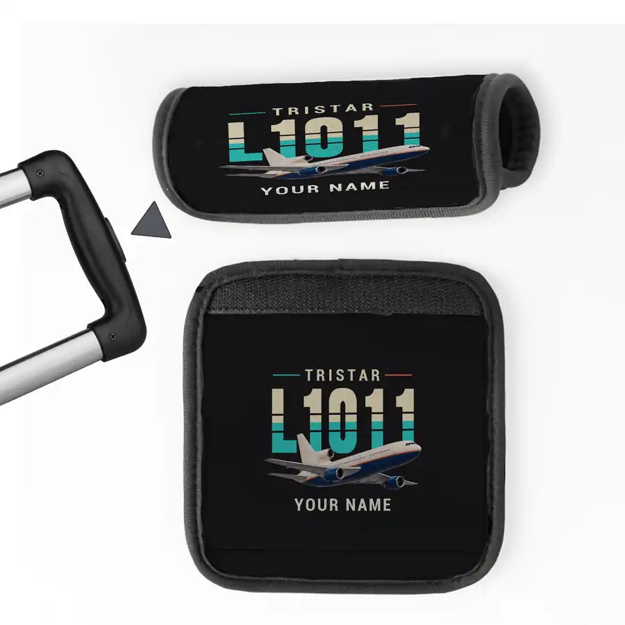 L-1011 TriStar - Original + Name - Luggage Handle Cover - Black
