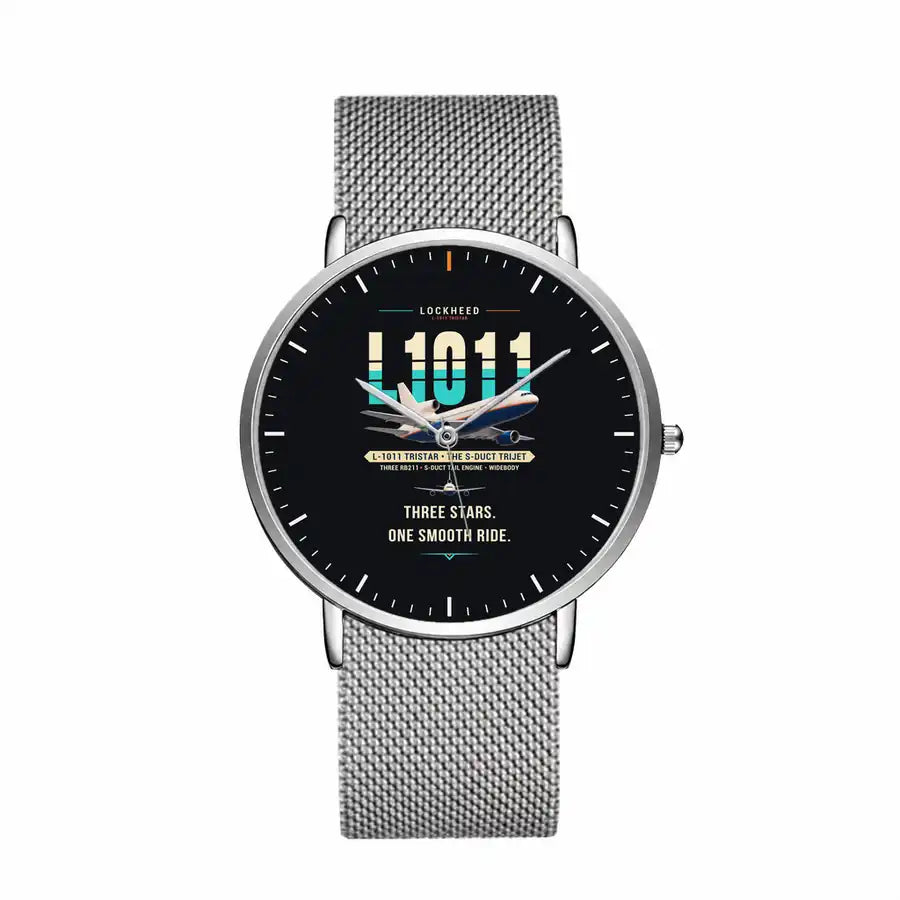 L-1011 TriStar - Original - Slim Mesh - Silver and Silver Stainless Steel Strap