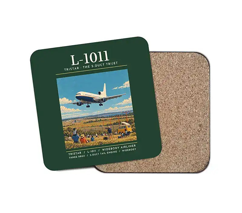 L-1011 TriStar - Poster - Coaster - Dark Green