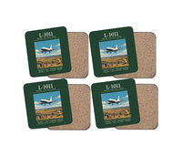 Thumbnail for L-1011 TriStar - Poster - Coaster Set - Dark Green