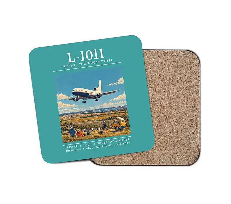 L-1011 TriStar - Poster - Coaster - Turquoise
