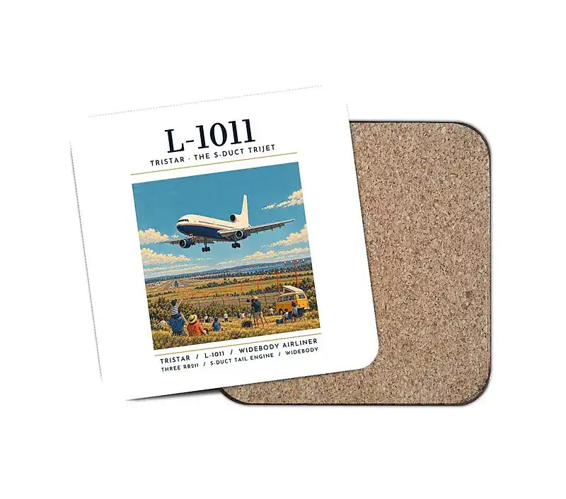 L-1011 TriStar - Poster - Coaster - White
