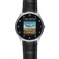 Thumbnail for L-1011 TriStar - Poster - Leather Strap - Striped Black Leather Strap