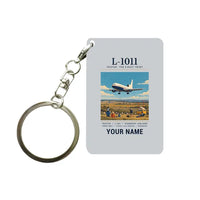 Thumbnail for L-1011 TriStar - Poster + Name - Key Chain - Light Gray