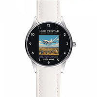 Thumbnail for L-1011 TriStar - Poster + Name - Leather Strap - White Leather Strap