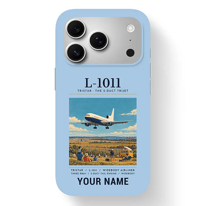 L-1011 TriStar - Poster + Name - MagSafe iPhone 17 Pro - Light Blue