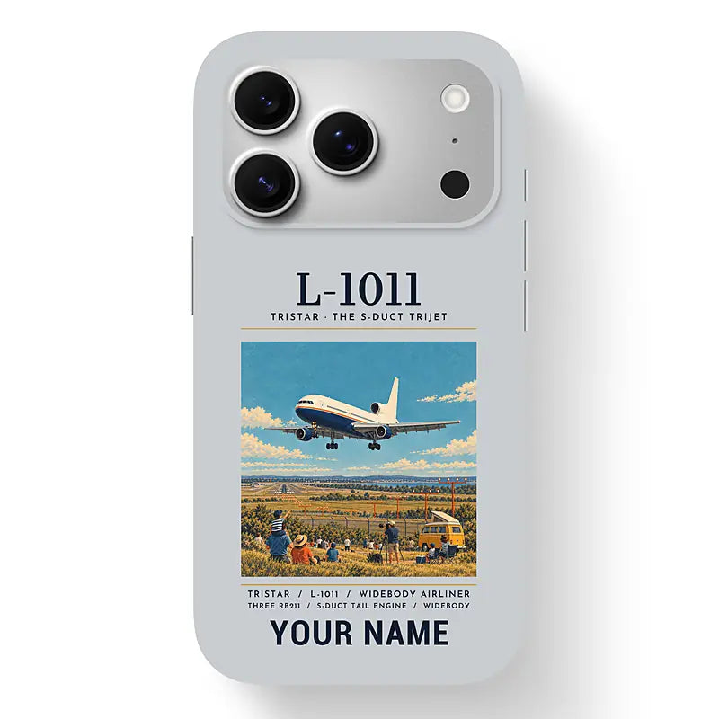 L-1011 TriStar - Poster + Name - MagSafe iPhone 17 Pro - Light Gray
