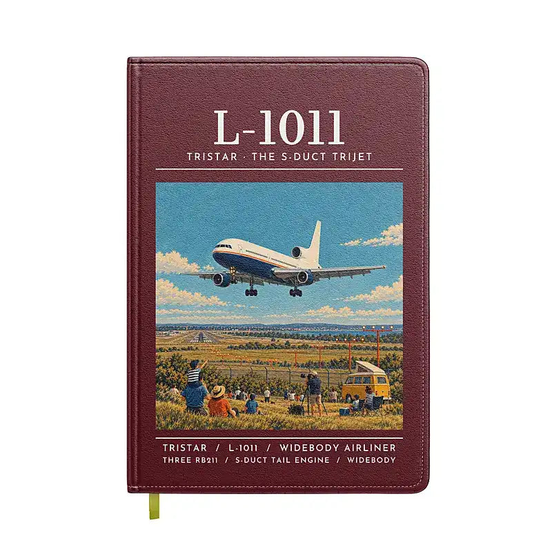 L-1011 TriStar - Poster - Notebook - Dark Red