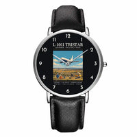 Thumbnail for L-1011 TriStar - Poster - Slim Leather - Silver and Black Leather Strap