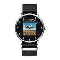 Thumbnail for L-1011 TriStar - Poster - Slim Leather - Silver and Black Nylon Strap