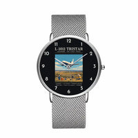 Thumbnail for L-1011 TriStar - Poster - Slim Mesh - Silver and Silver Stainless Steel Strap
