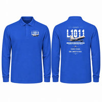 Thumbnail for L-1011 TriStar Premium Polo T-Shirts - Original - Long Sleeve - Blue