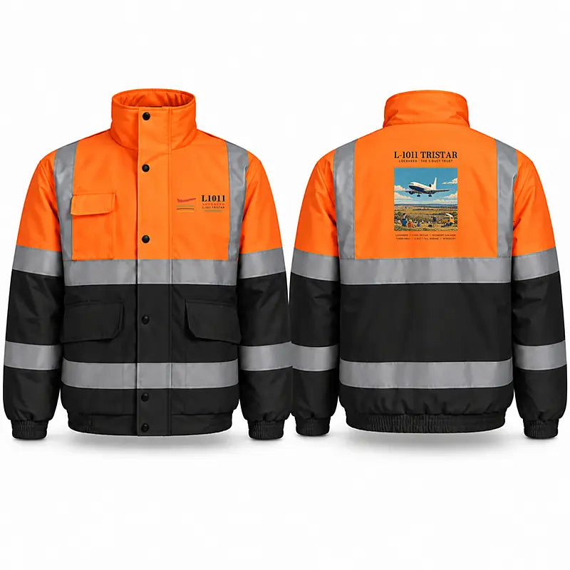 Lockheed L-1011 TriStar Reflective Winter Jackets - Poster - Orange & Navy