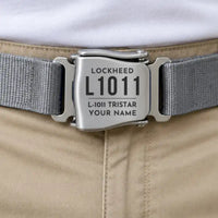 Thumbnail for L-1011 TriStar - Seat Belt - Tag + Name - Gray