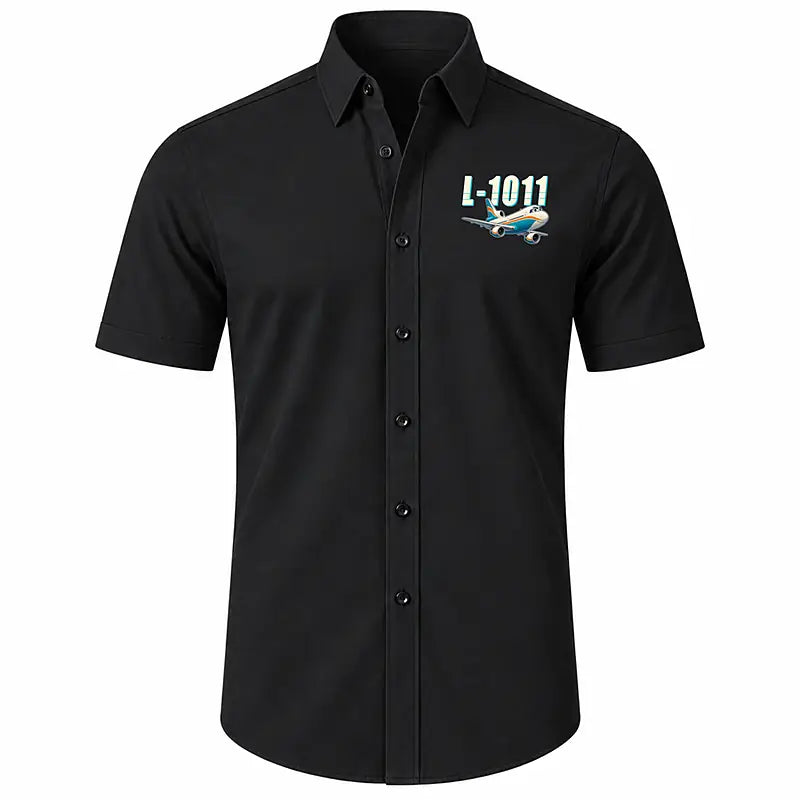 L-1011 TriStar - Short Sleeve Shirt - Cartoon - Black