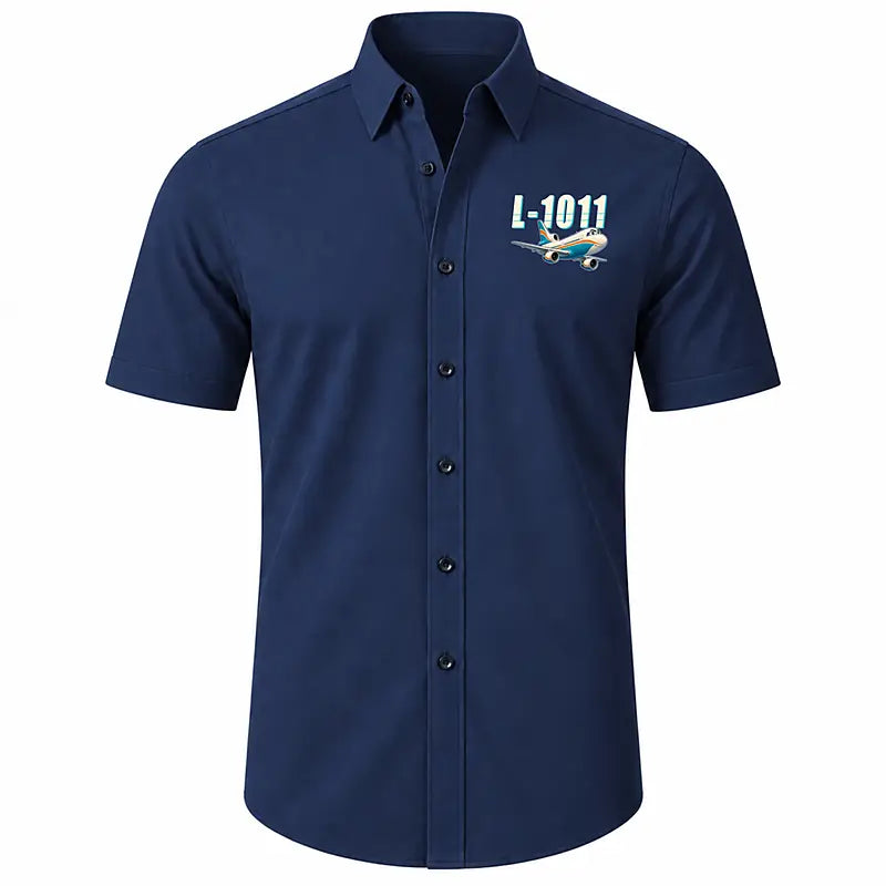 L-1011 TriStar - Short Sleeve Shirt - Cartoon - Dark Blue
