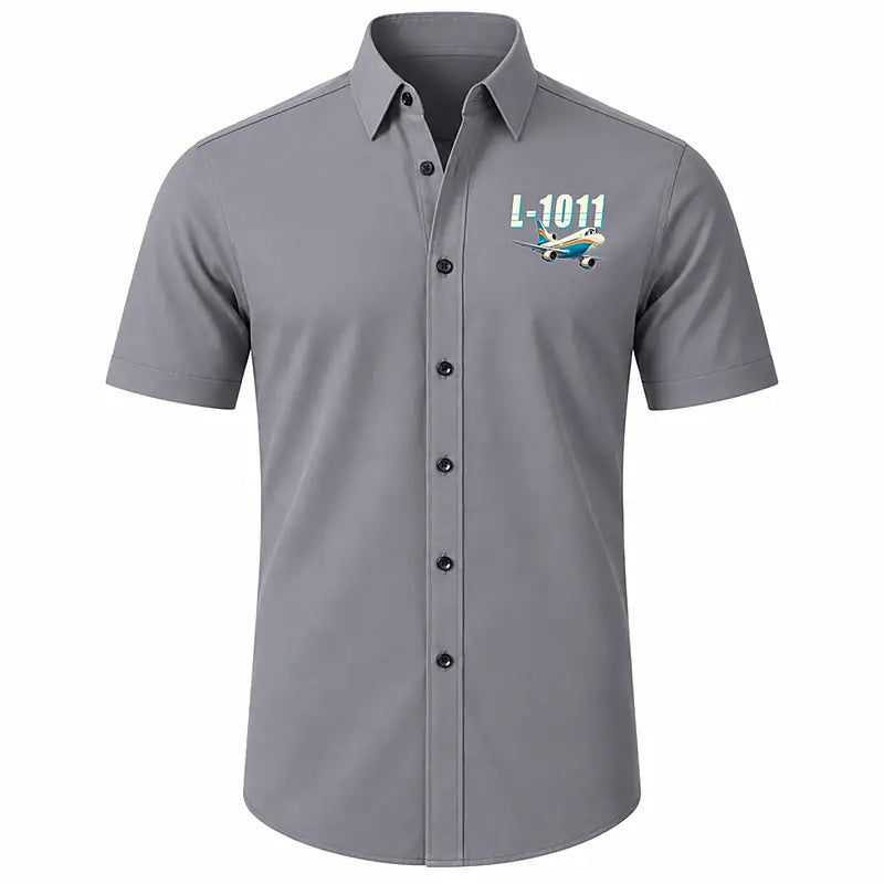 L-1011 TriStar - Short Sleeve Shirt - Cartoon - Gray