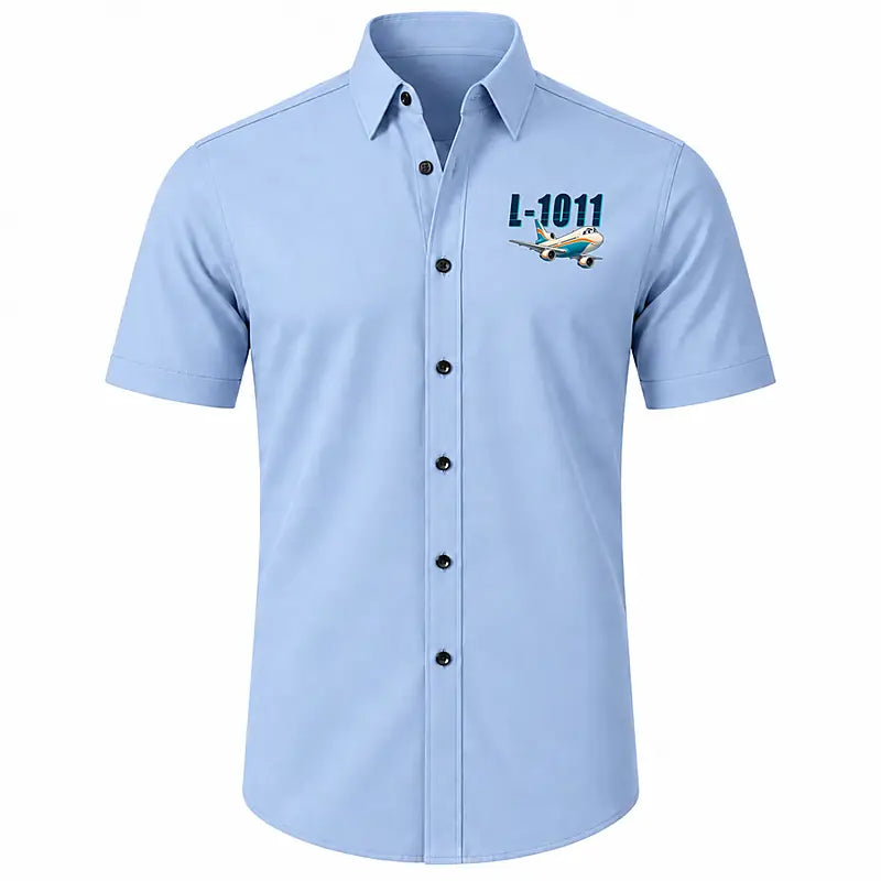 L-1011 TriStar - Short Sleeve Shirt - Cartoon - Light Blue