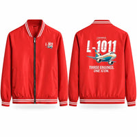Thumbnail for Lockheed L-1011 TriStar Stylish Jackets - Baseball Collar - Cartoon - Red