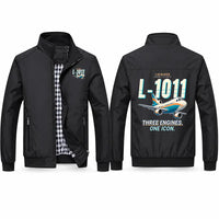 Thumbnail for Lockheed L-1011 TriStar Stylish Jackets - Stand Collar - Cartoon - Black