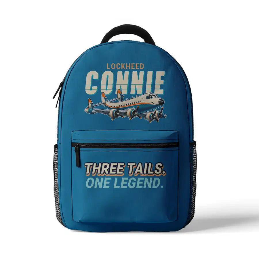 Lockheed L-1049G Super Constellation - 3D Backpack - Cartoon - Light Blue
