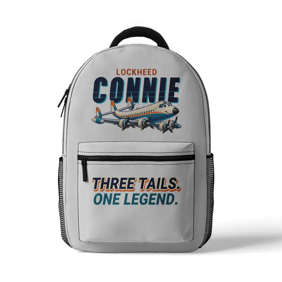 Lockheed L-1049G Super Constellation - 3D Backpack - Cartoon - White